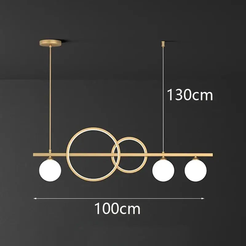 Modern gold ring elegant chandelier dining room pendant light