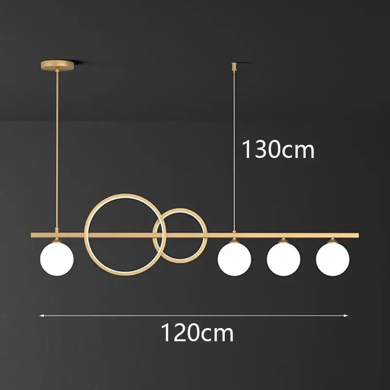 Modern gold ring elegant chandelier dining room pendant light