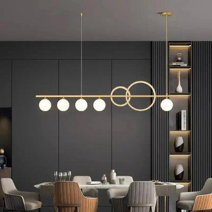 Modern gold ring elegant chandelier dining room pendant light