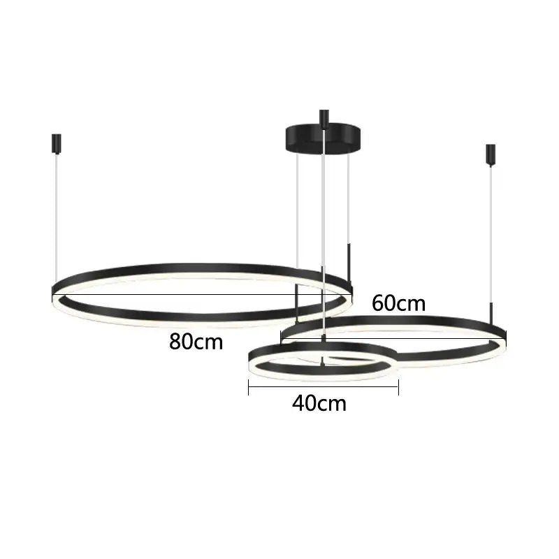 Modern gold ring pendant ceiling lamp for dining room