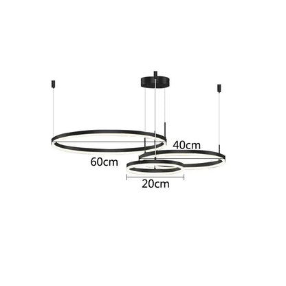 Modern gold ring pendant ceiling lamp for dining room
