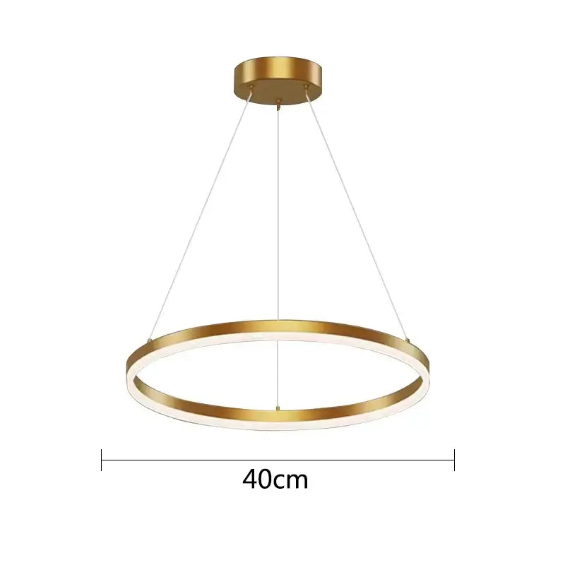 Modern gold ring pendant ceiling lamp for dining room