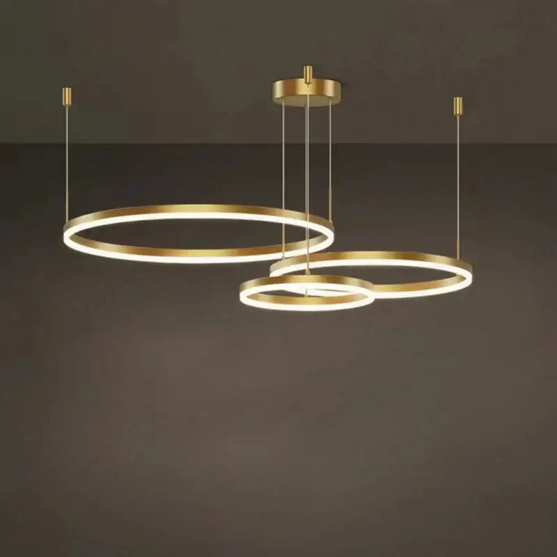 Modern gold ring pendant ceiling lamp for dining room