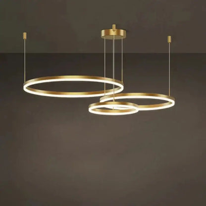 Modern gold ring pendant ceiling lamp for dining room