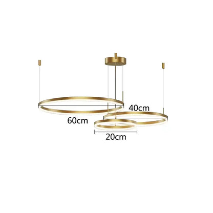 Modern gold ring pendant ceiling lamp for dining room