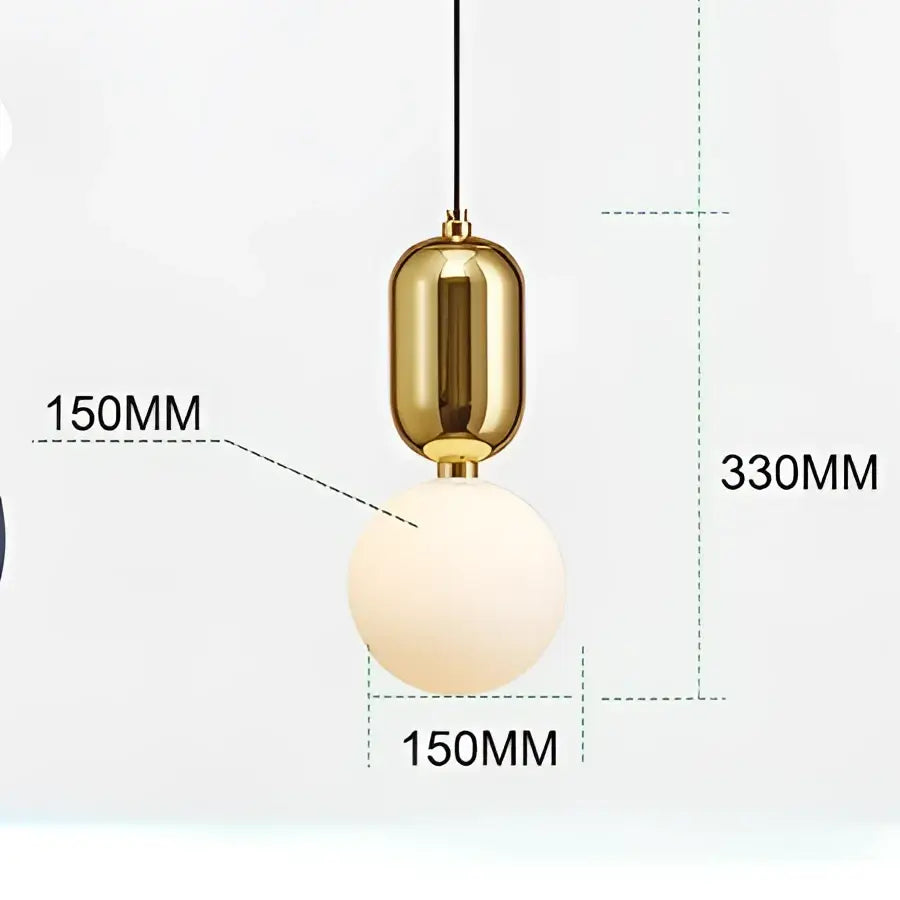 Modern gold ring pendant light with frosted glass for living room