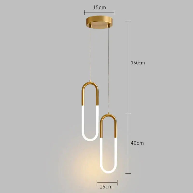 Modern gold ring pendant lights dining room minimalist led fixture