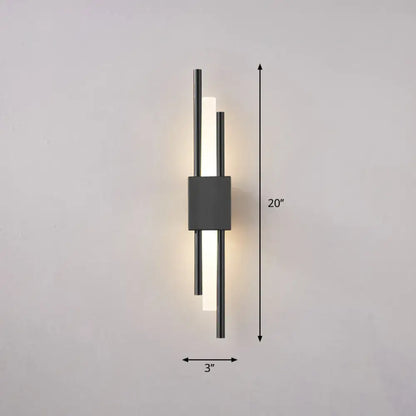 Modern gold rod led wall light stairway sconce 110v-120v