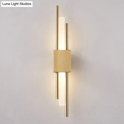 Modern gold rod led wall light stairway sconce 110v-120v