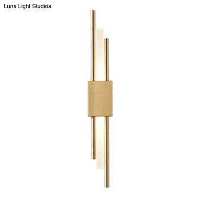 Modern gold rod led wall light stairway sconce 110v-120v