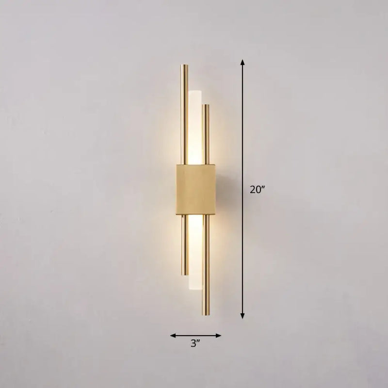 Modern gold rod led wall light stairway sconce 110v-120v