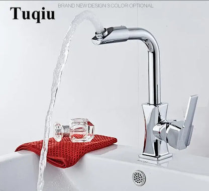 Modern gold & rose gold brass basin faucet bathroom mixer