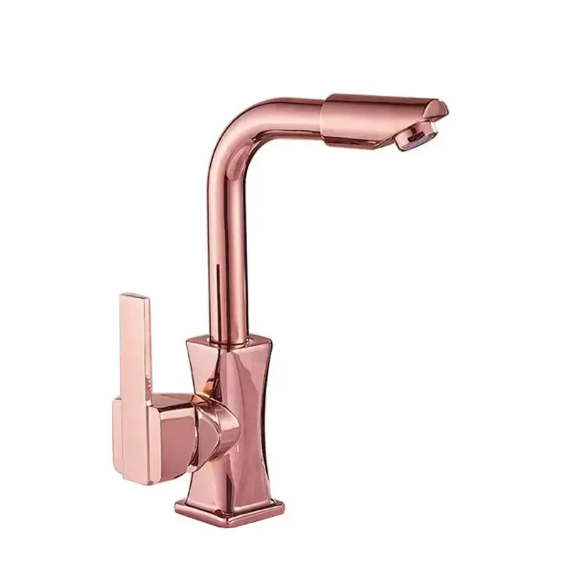 Modern gold & rose gold brass basin faucet bathroom mixer