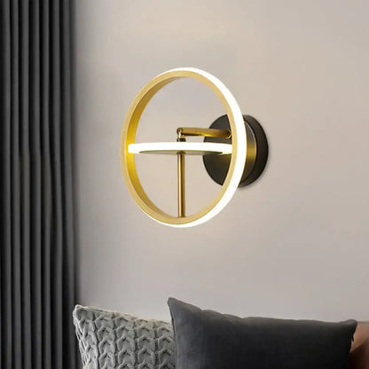 Modern gold rotatable led wall light kit bedroom sconce