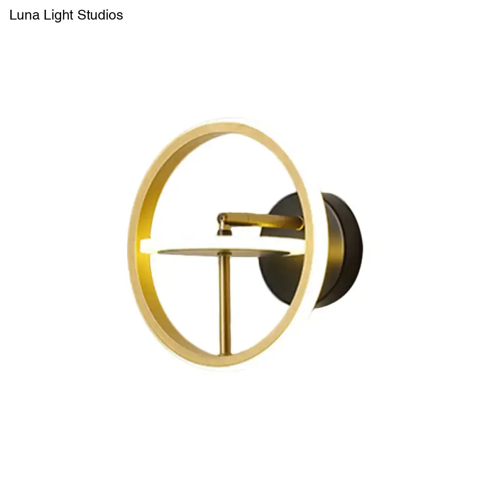Modern gold rotatable led wall light kit bedroom sconce