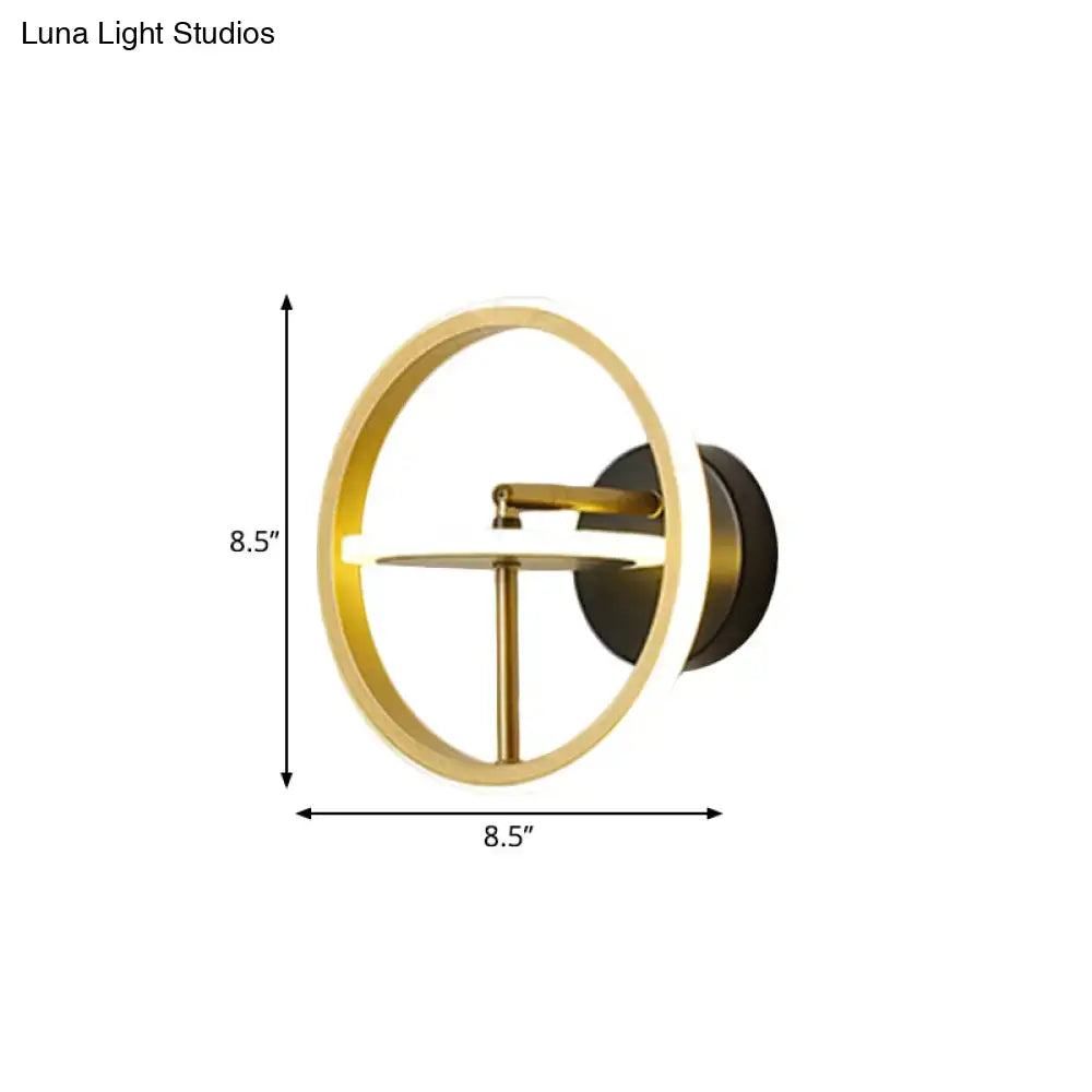 Modern gold rotatable led wall light kit bedroom sconce