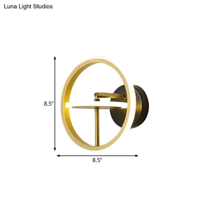 Modern gold rotatable led wall light kit bedroom sconce