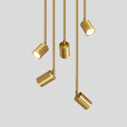 Modern gold rotating led spotlights dining room pendant light