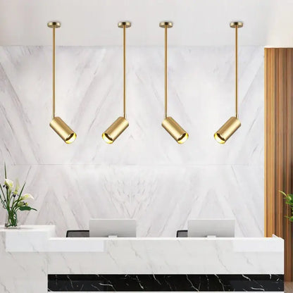 Modern gold rotating led spotlights dining room pendant light