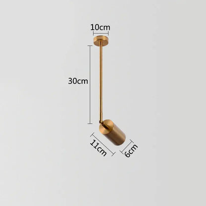 Modern gold rotating led spotlights dining room pendant light