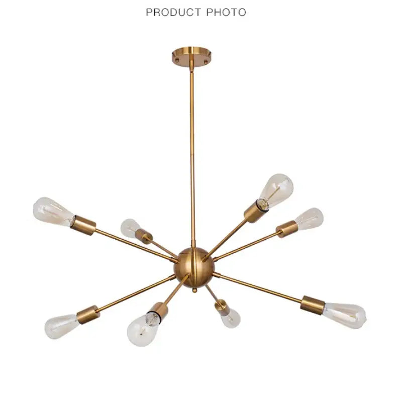 Modern gold satellite pendant light living room starburst chandelier