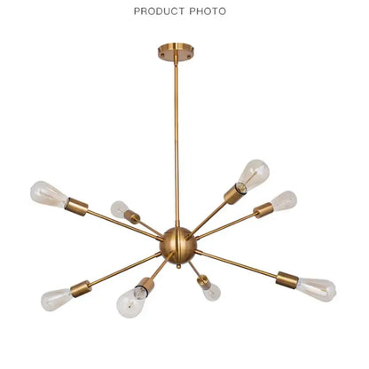 Modern gold satellite pendant light living room starburst chandelier