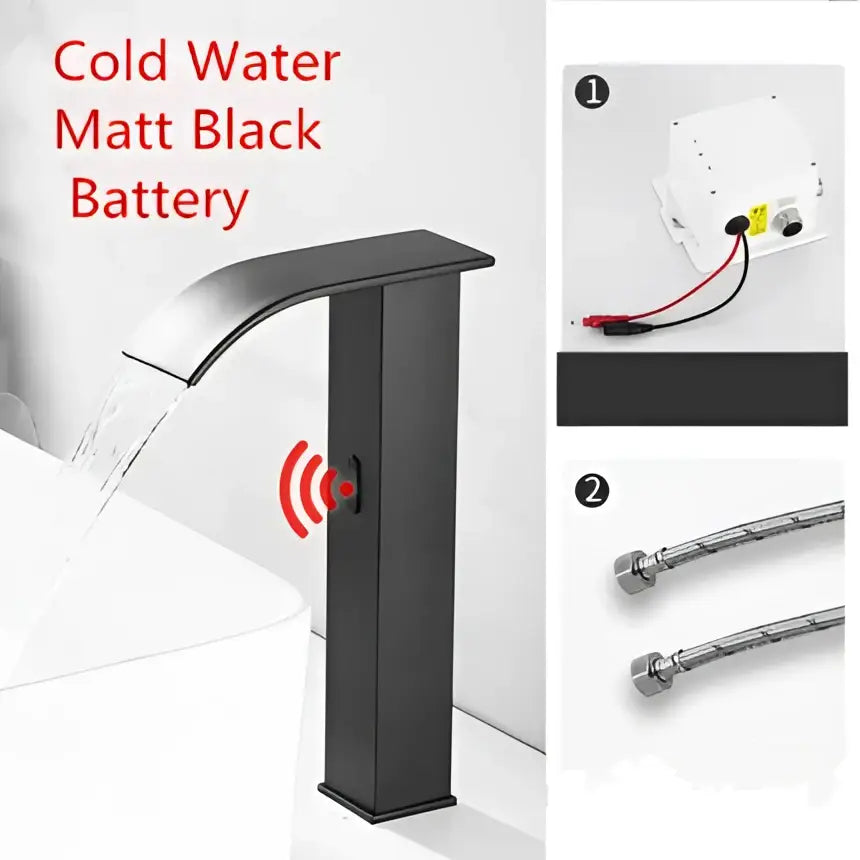 Modern gold sensor waterfall basin faucet bathroom hot cold mixer