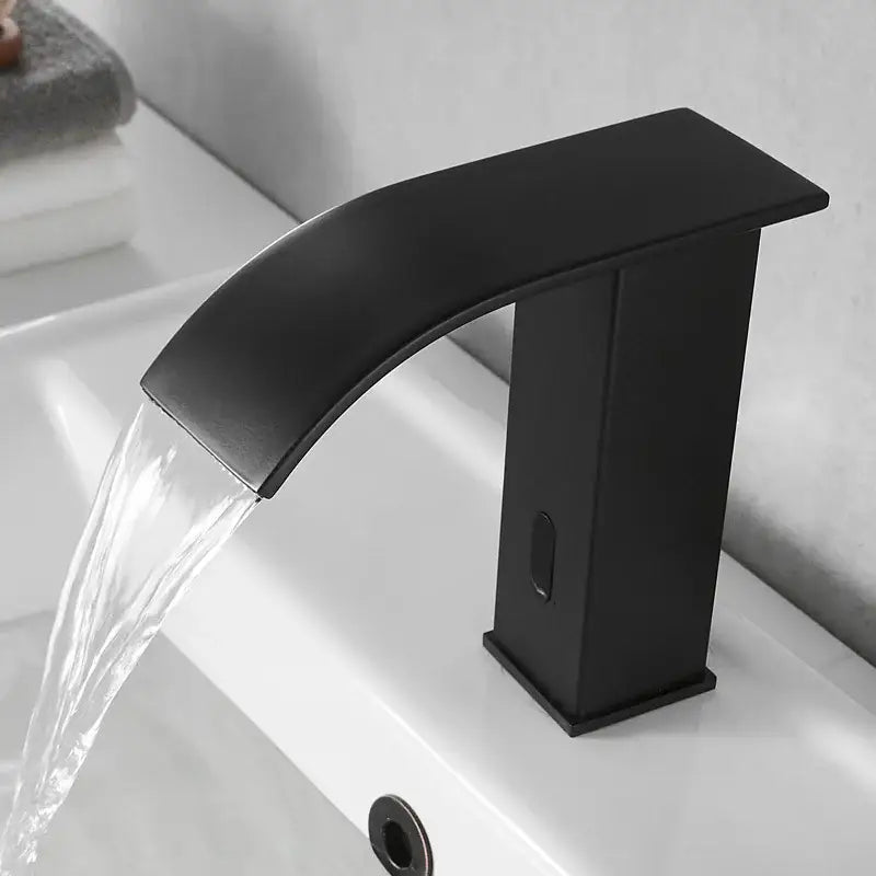 Modern gold sensor waterfall basin faucet bathroom hot cold mixer