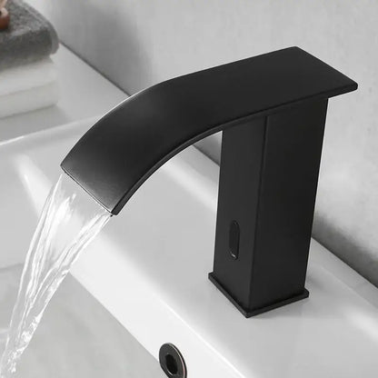 Modern gold sensor waterfall basin faucet bathroom hot cold mixer