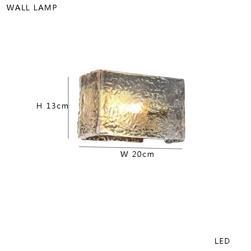 Modern gold & silver amber glass table lamp bedroom decor