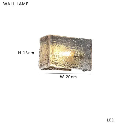 Modern gold & silver amber glass table lamp bedroom decor