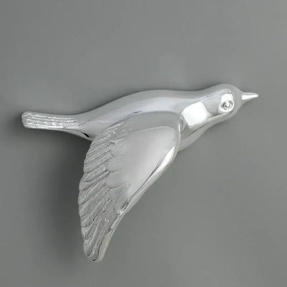 Modern gold & silver bird resin statue wall decor – children's room