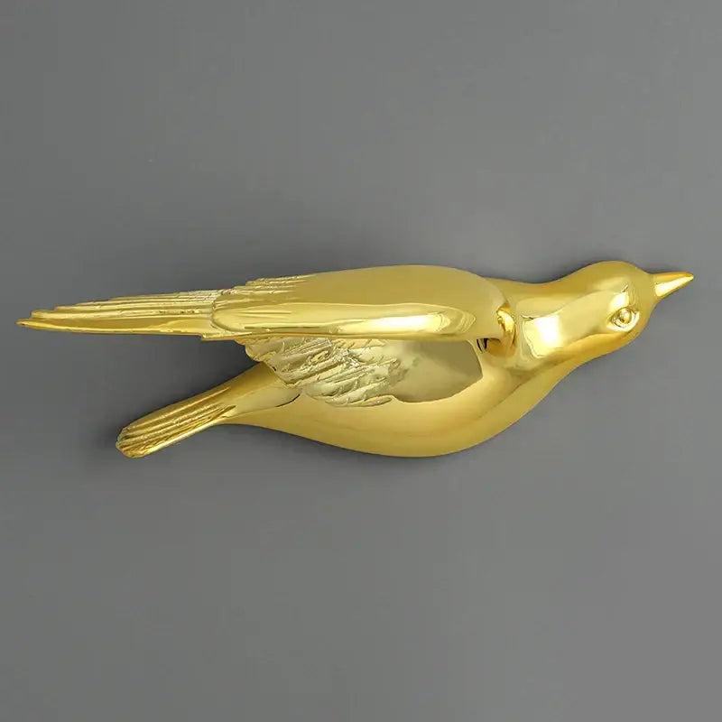 Modern gold & silver bird resin statue wall decor – children's room