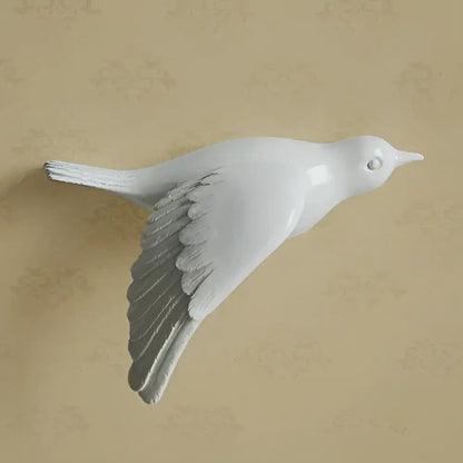 Modern gold & silver bird resin statue wall decor – children's room