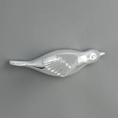 Modern gold & silver bird resin statue wall decor – children's room