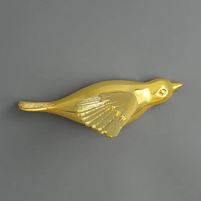 Modern gold & silver bird resin statue wall decor – children's room