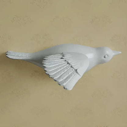 Modern gold & silver bird resin statue wall decor – children's room