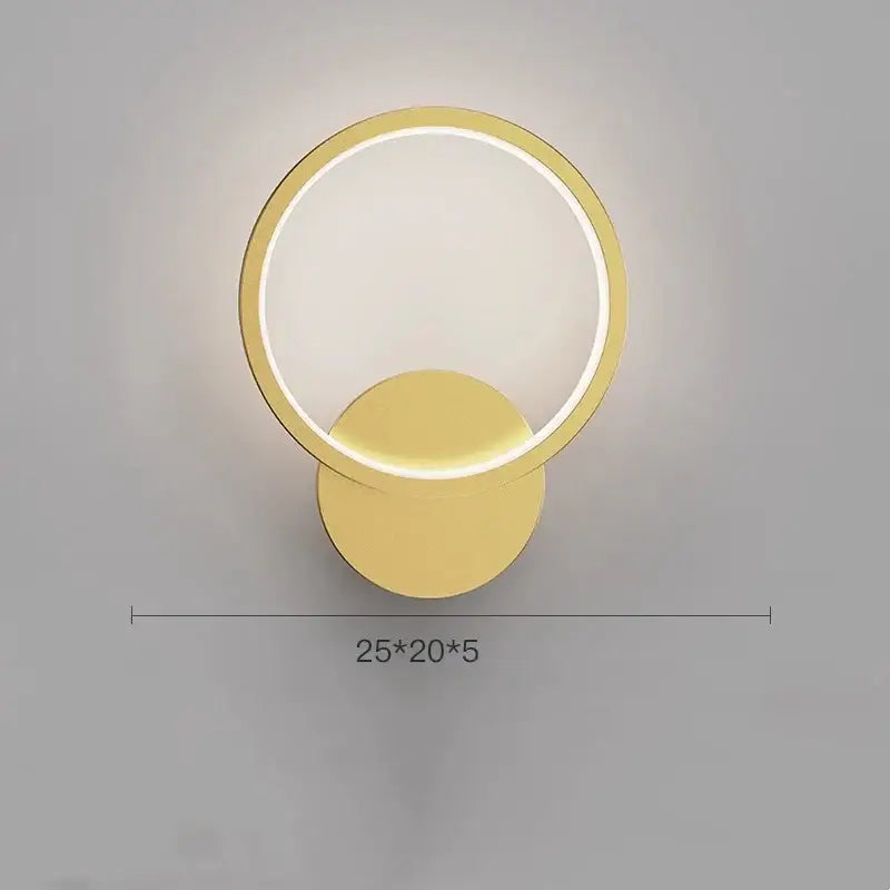 Modern gold & silver crystal wall lamp bedroom sconce