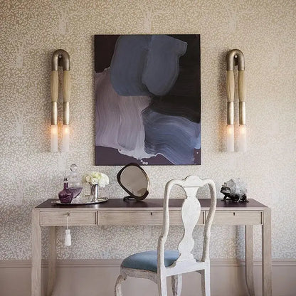 Modern gold & silver designer tassel wall lamp bedroom