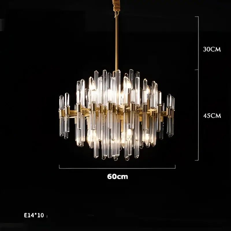 Modern gold & silver e14 led crystal pendant lights dining room