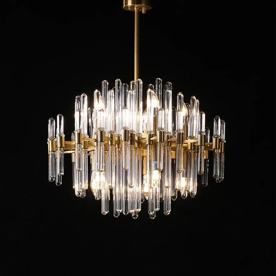 Modern gold & silver e14 led crystal pendant lights dining room
