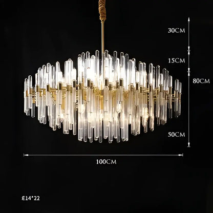 Modern gold & silver e14 led crystal pendant lights dining room