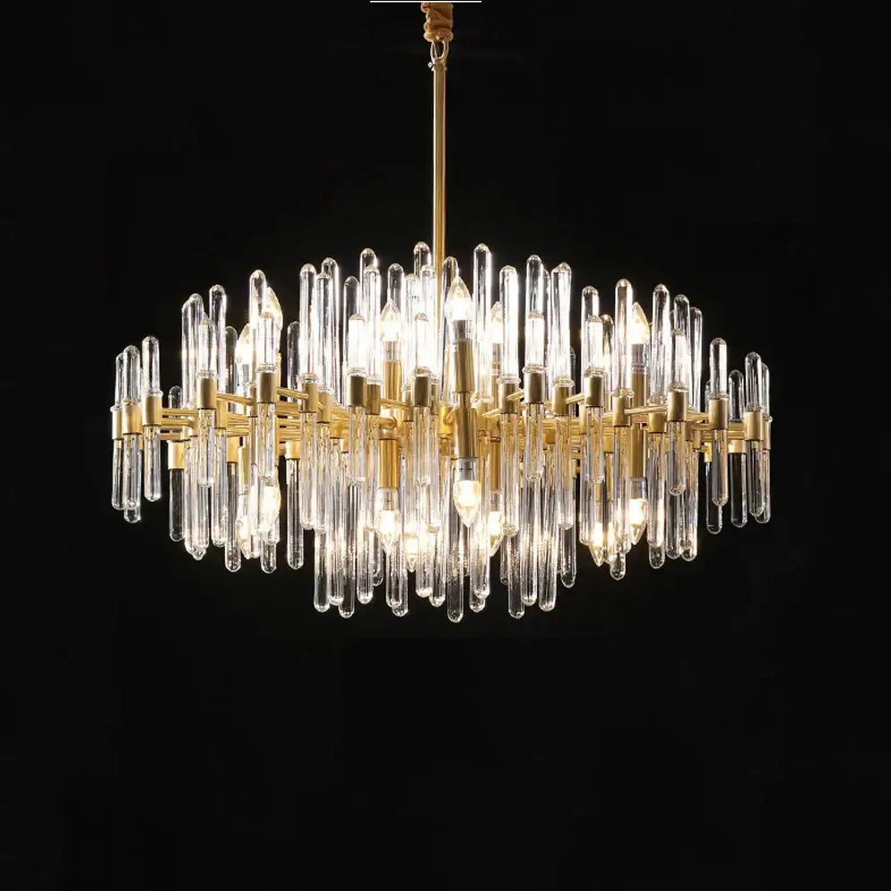 Modern gold & silver e14 led crystal pendant lights dining room