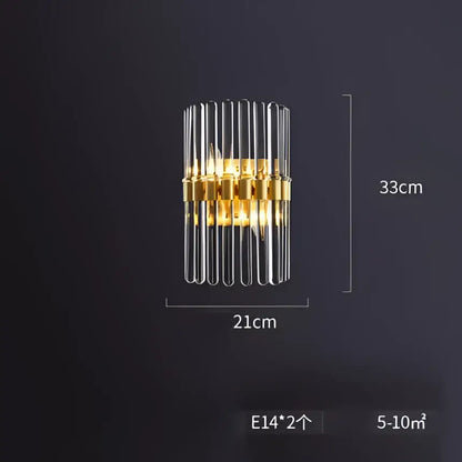 Modern gold & silver e14 led crystal pendant lights dining room