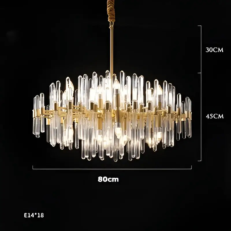 Modern gold & silver e14 led crystal pendant lights dining room