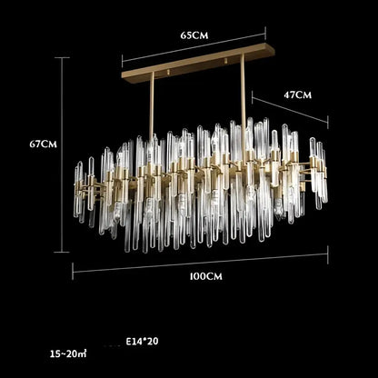 Modern gold & silver e14 led crystal pendant lights dining room