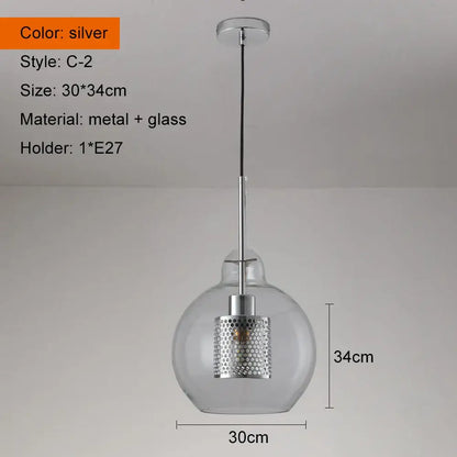 Modern gold & silver honeycomb glass pendant light kitchen fixture
