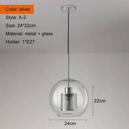 Modern gold & silver honeycomb glass pendant light kitchen fixture