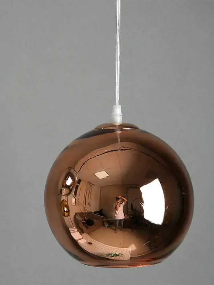 Modern gold silver & rose gold glass bubble ball pendant lights kitchen