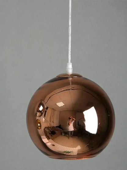 Modern gold silver & rose gold glass bubble ball pendant lights kitchen